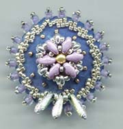 Flower bead button