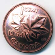 1964 Canadian Penny