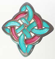 Celtic Knot plique-a-jour button