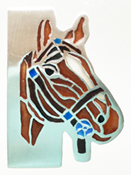 Horse head with Halter plique-a-jour button