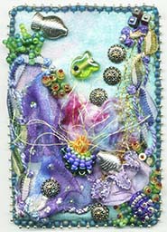 ATC/ACOE Underwater scene with beads and ribbon