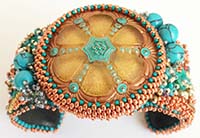 Czech button cuff bracelet