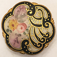 Matte enamel button