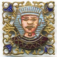 Egyptain Plaquette enamel button