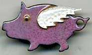 Flying Pig button