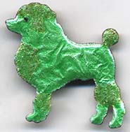 Poodle dog button