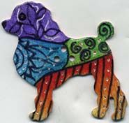 Poodle dog button