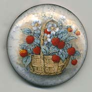Strawberry fruit basket button