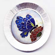 cloisonne butterfly button