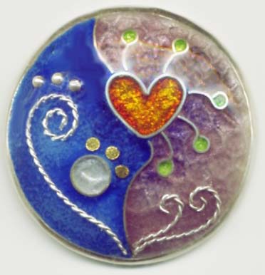 2177 Cloisonne Heart design