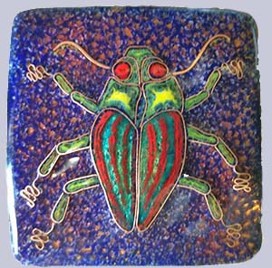 bug cloisonne wtih high fire