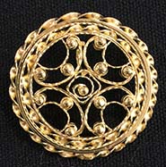 filigree gold button